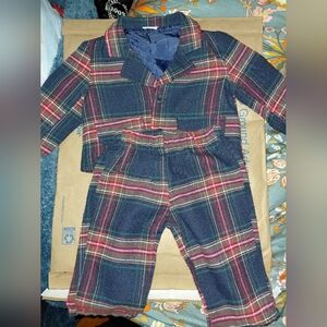 Plaid Kids Suit Set
